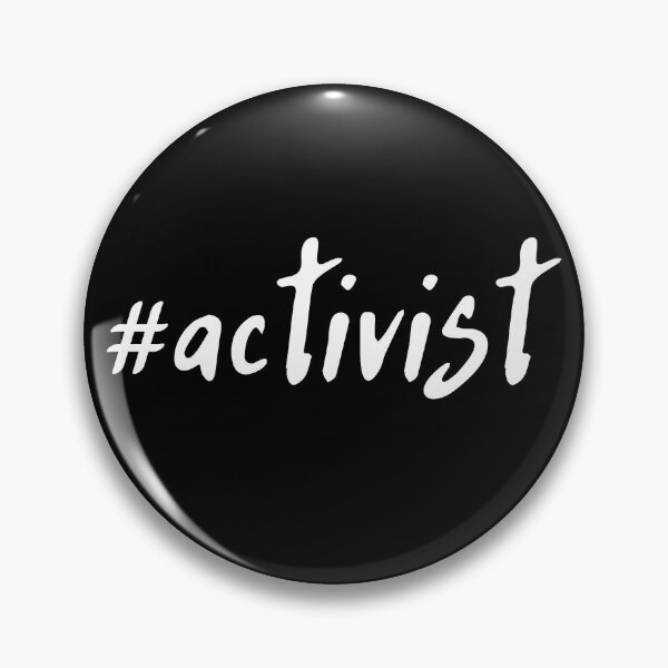 Item preview, Activist Word Typography Black and White Hashtag Quote designed and sold by SoccaTamam.