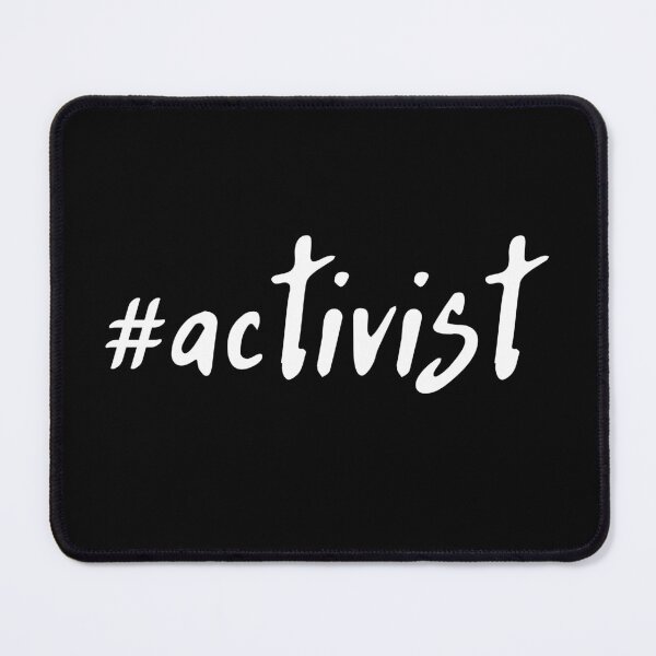 Item preview, Activist Word Typography Black and White Hashtag Quote designed and sold by SoccaTamam.