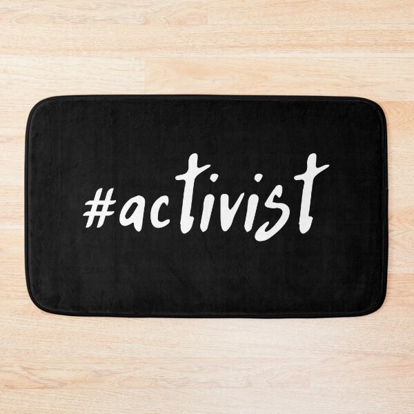 Item preview, Activist Word Typography Black and White Hashtag Quote designed and sold by SoccaTamam.