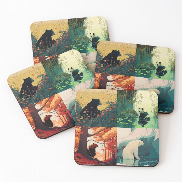 Item preview, Bears in four seasons designed and sold by LonelyKraken.