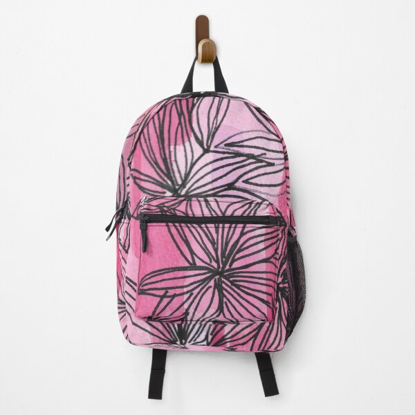 Item preview, Hand drawn flowers drawing painting on a pink watercolor background design pattern designed and sold by Pacika.