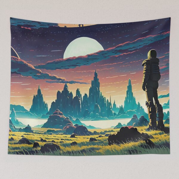 Item preview, Fantasy alien landscape art designed and sold by Nakumis-shop.