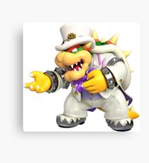 bowser in wedding outfit Canvas Print
