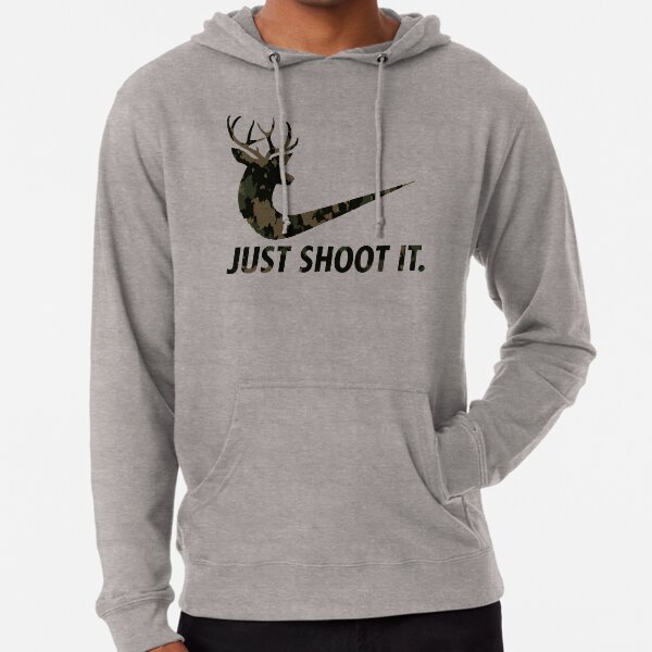 Just Shoot It Funny Hunting Nike Deer Fashion Lightweight Hoodie