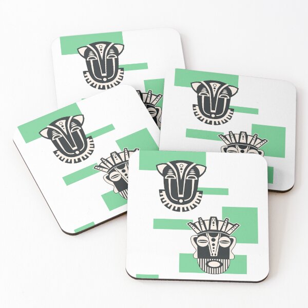 Item preview, African art green designed and sold by xkiyal Art.