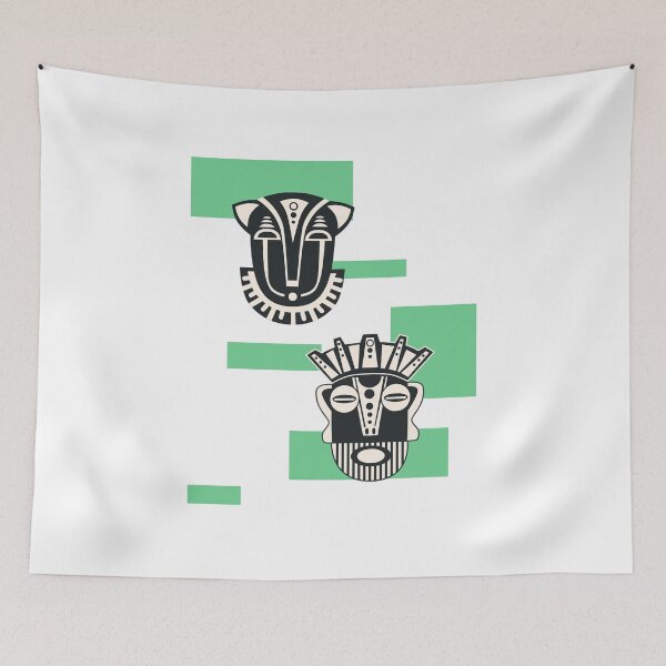 Item preview, African art green designed and sold by xkiyal Art.
