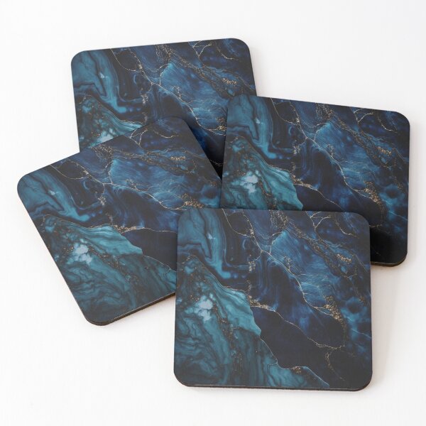 Item preview, Deep blue marble stone background, quartz designed and sold by SvarunPogani.