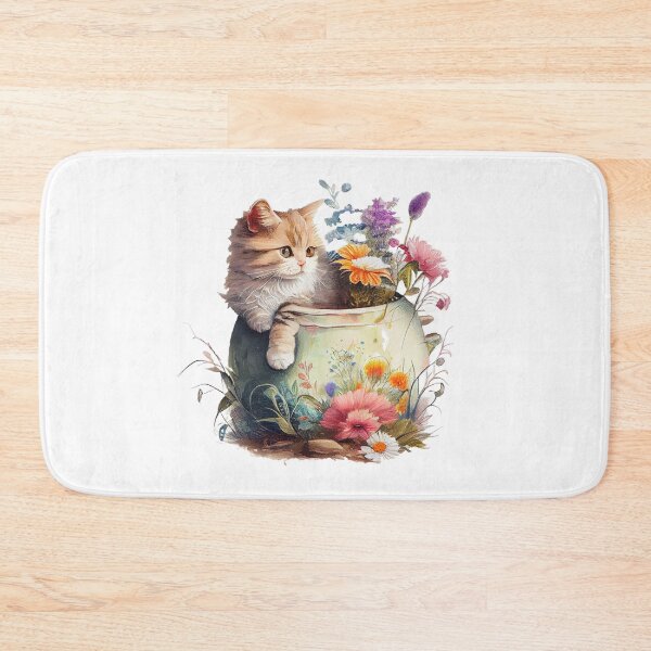 Item preview, Cute and lovely cats make us feel protective instincts. watercolor, bird, hand painted artwork designed and sold by graphy K.