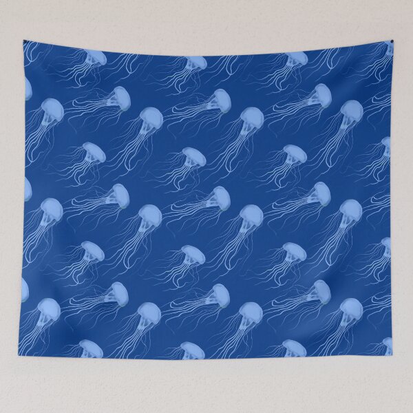Item preview, Jellies, Dreaming Sea Modern Toile collection Blue designed and sold by PetleyPatterns.