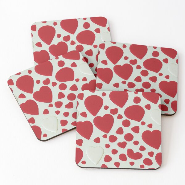 Item preview, hearts red white designed and sold by Tim-Ries.