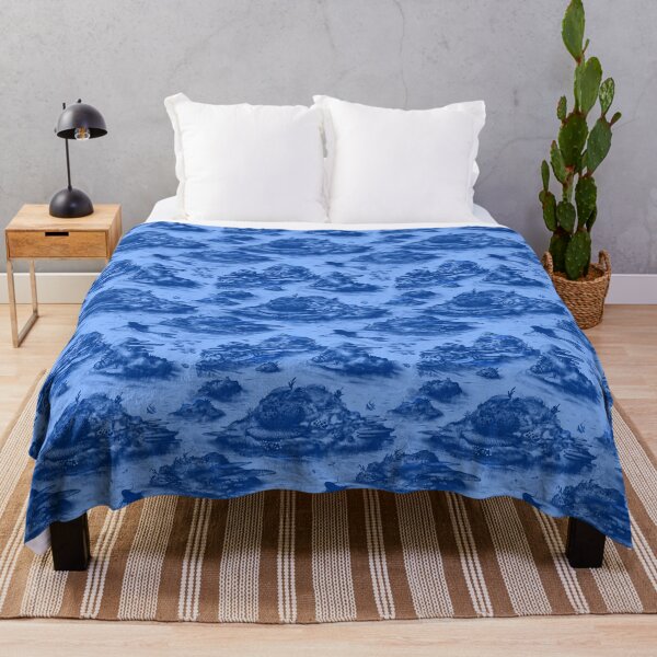 Item preview, Mermaid Resident, Dreaming Sea Modern Toile Collection Blue designed and sold by PetleyPatterns.