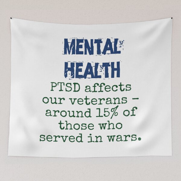 Item preview, PTSD Affects Our Veterans - Mental Health Quote designed and sold by CrankyOldDude.