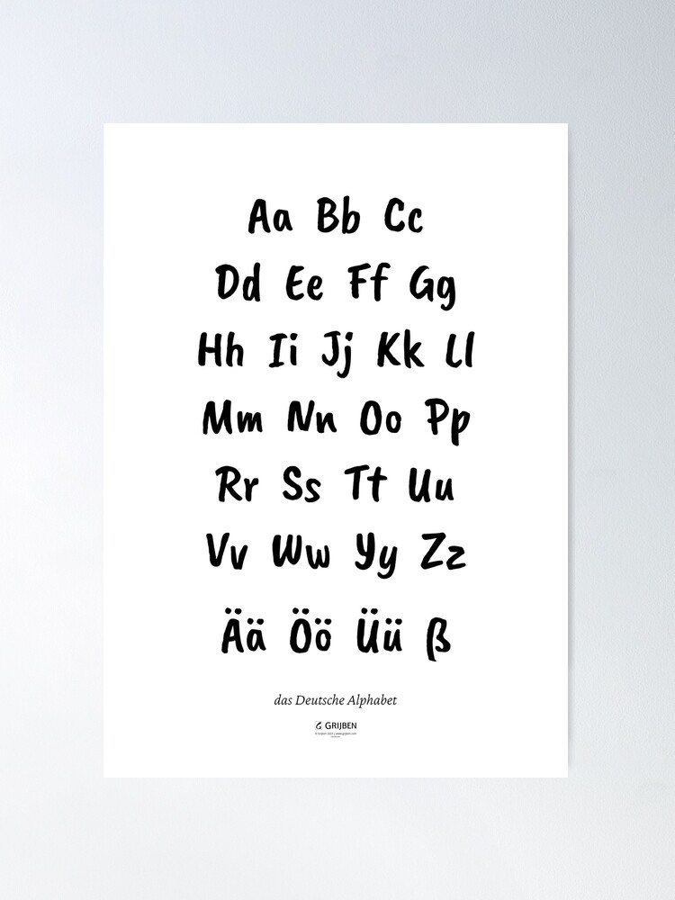 Thumbnail 1 of 3, Poster, The German Alphabet designed and sold by Grijben.