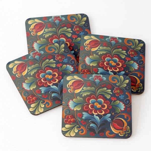 Item preview, Norwegian Rosemaling-Oil On Canvas #27 designed and sold by Gypsykiss.