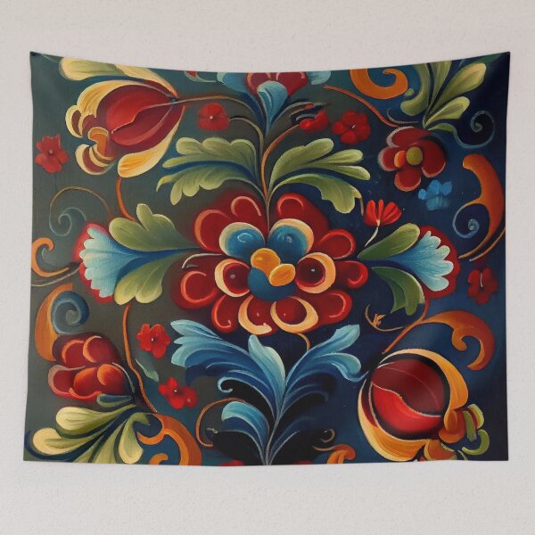 Item preview, Norwegian Rosemaling-Oil On Canvas #27 designed and sold by Gypsykiss.