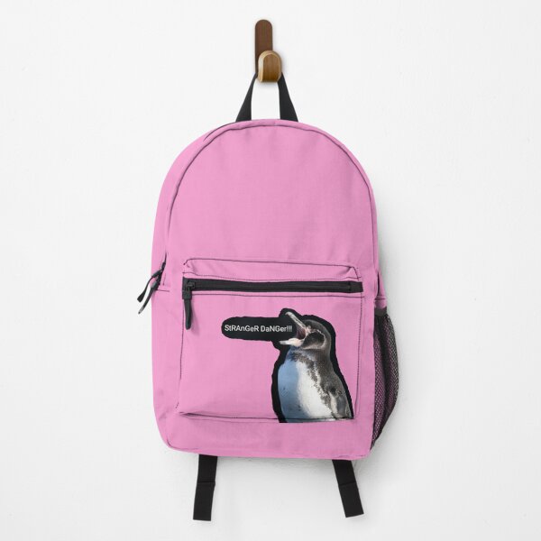 Item preview, Galapagos Penguin Stranger Danger (Pink #F699CD) designed and sold by SBPenguins.