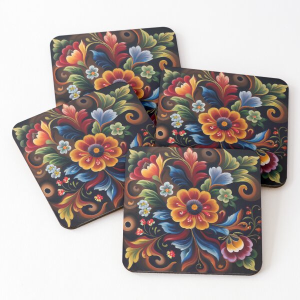 Item preview, Norwegian Rosemaling-Oil On Canvas #28 designed and sold by Gypsykiss.