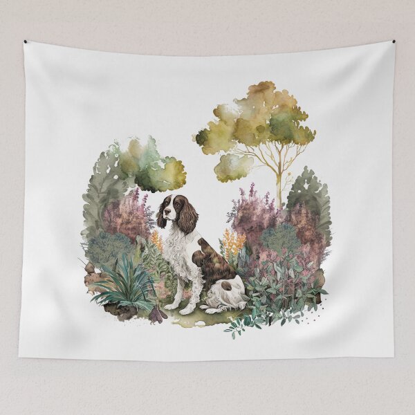 Item preview, English Springer Spaniel Dog Owner Gift - Watercolor Illustration designed and sold by Shmueli Bell.