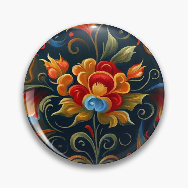 Item preview, Norwegian Rosemaling-Oil On Canvas #29 designed and sold by Gypsykiss.