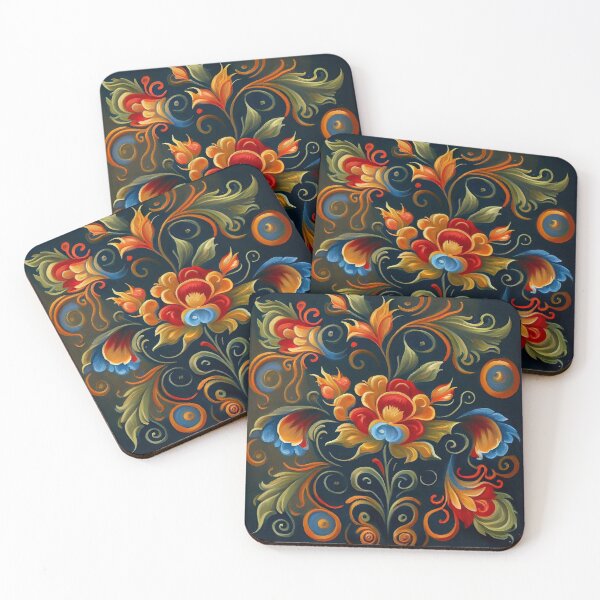 Item preview, Norwegian Rosemaling-Oil On Canvas #29 designed and sold by Gypsykiss.
