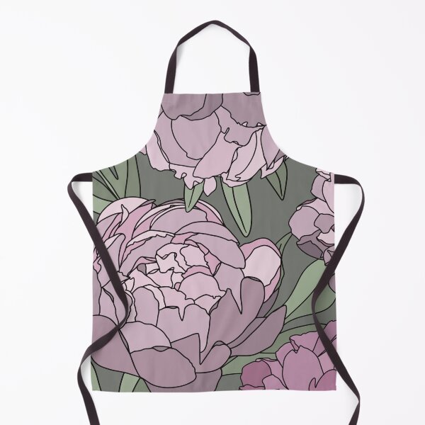 Item preview, The violet and pink peonies in a lovely pattern on a pale green background designed and sold by marina63.