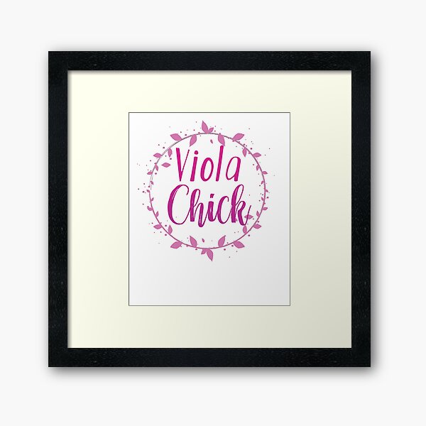 Viola Chick - Love Viola Musical Framed Art Print