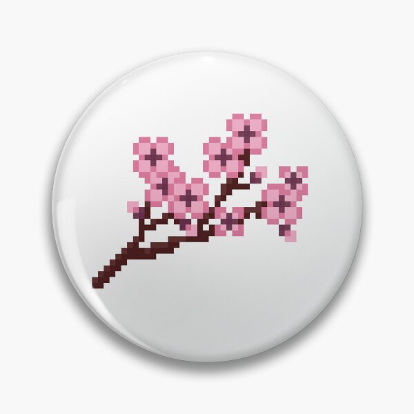 Item preview, A Branch of Cherry Blossom Flowers Pixel Art designed and sold by Pixelification.