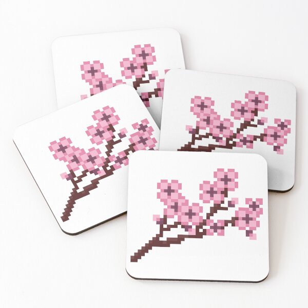 Item preview, A Branch of Cherry Blossom Flowers Pixel Art designed and sold by Pixelification.