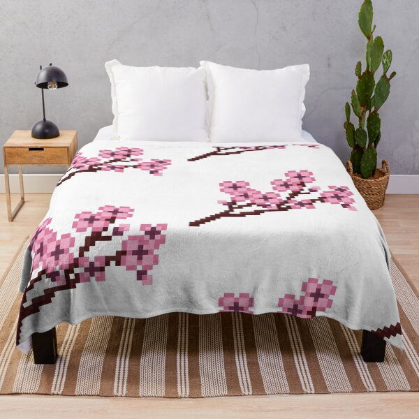 Item preview, A Branch of Cherry Blossom Flowers Pixel Art designed and sold by Pixelification.