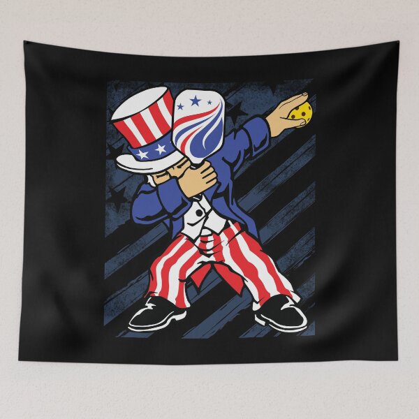 Item preview, Pickleball American Flag 4th of July Uncle Sam Dabbing designed and sold by grinta2021.