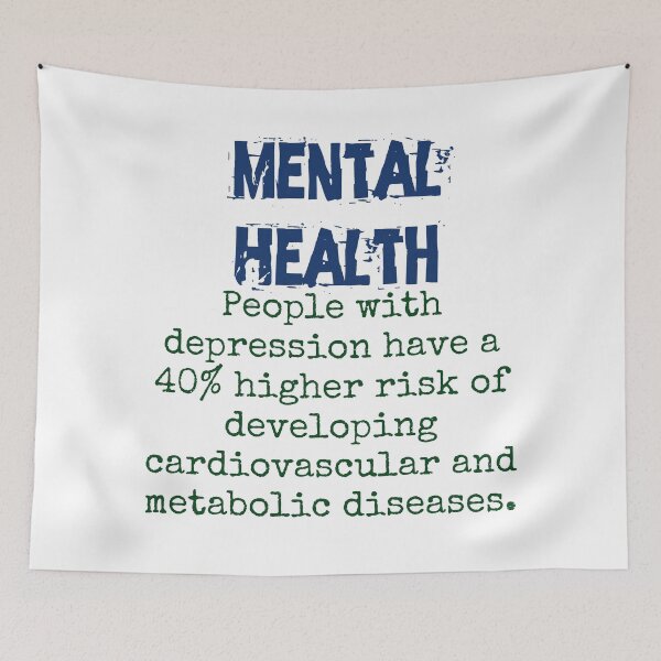 Item preview, People With Depression Have A 40 Percent - Mental Health Quote designed and sold by CrankyOldDude.
