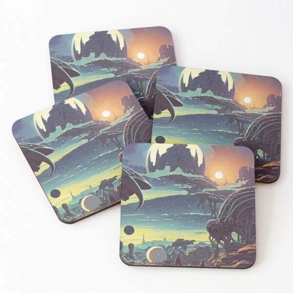 Item preview, Fantasy alien landscape art designed and sold by Nakumis-shop.