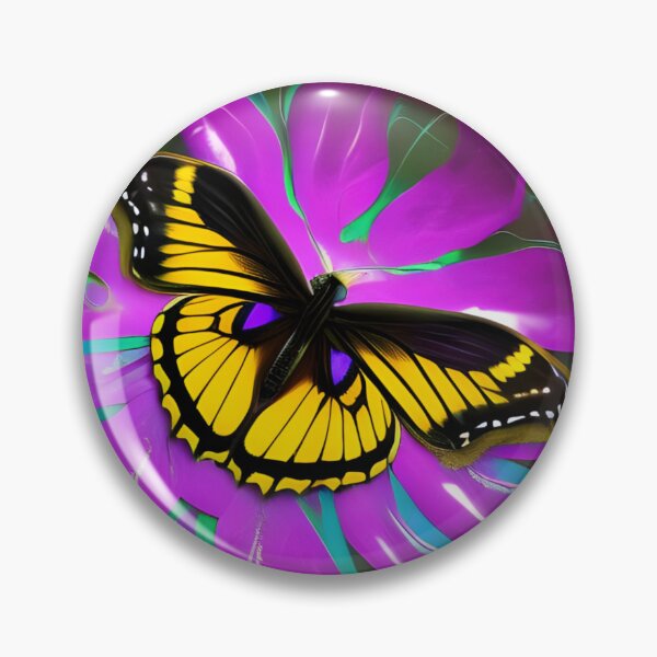 Artikelvorschau, Floral Yellow, Pink & Purple Butterfly Pattern entworfen und verkauft von Zurickdesigns.