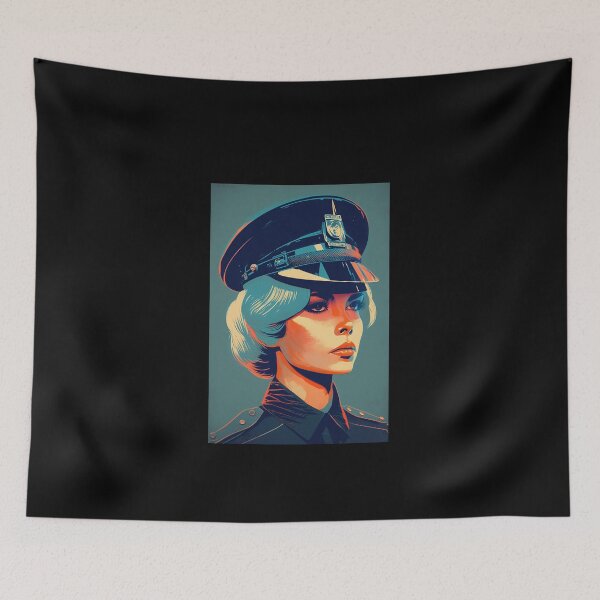 Item preview, Retro Sci-Fi Police Girl 60s  designed and sold by RESToRAPTOR.