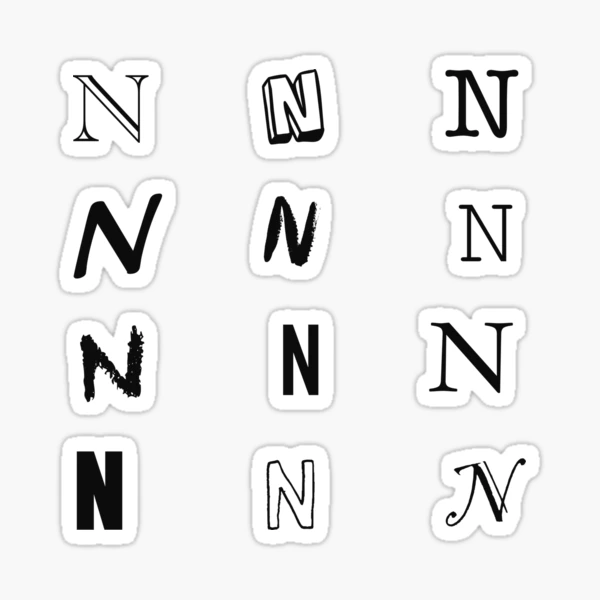 Letter N Sticker - TenStickers