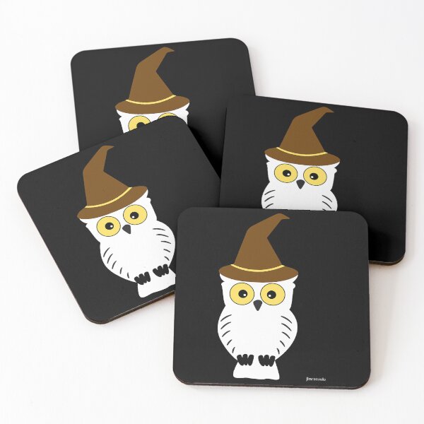 Item preview, Cute snow white owl wearing hat designed and sold by Jiannanzzxxx.