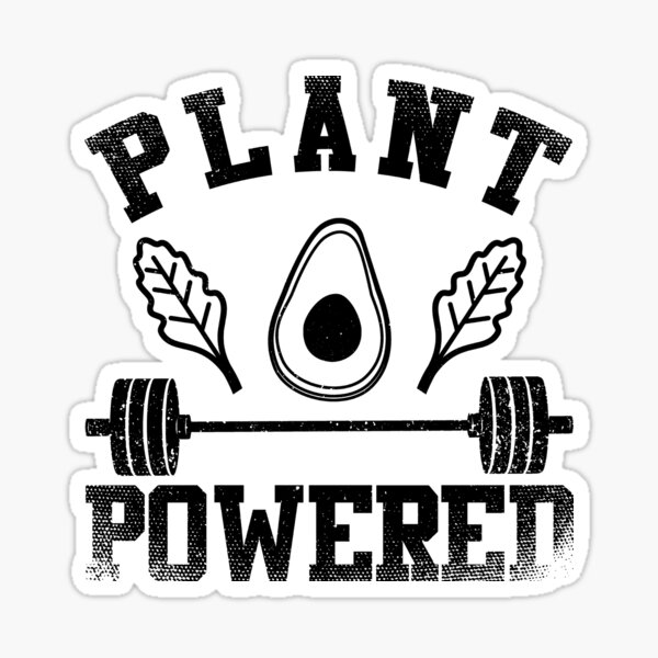 Plant Powered Weightlifter Sticker