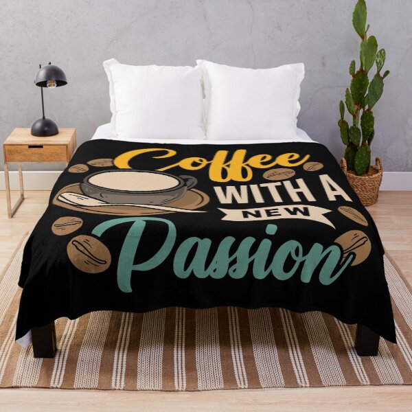 Item preview, Coffee with a New Passion Typography Quotes designed and sold by halleinstyle.