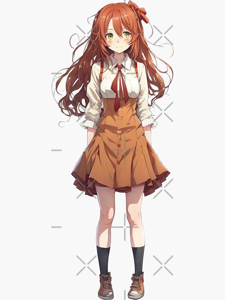 anime ginger girl, lights in background AI Generated 23141719 Stock Photo  at Vecteezy