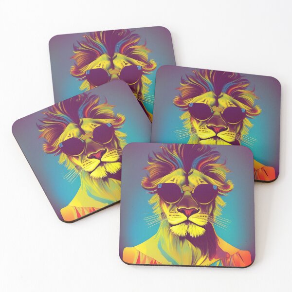 Item preview, Lion in sunglasses art designed and sold by Planetporridge.