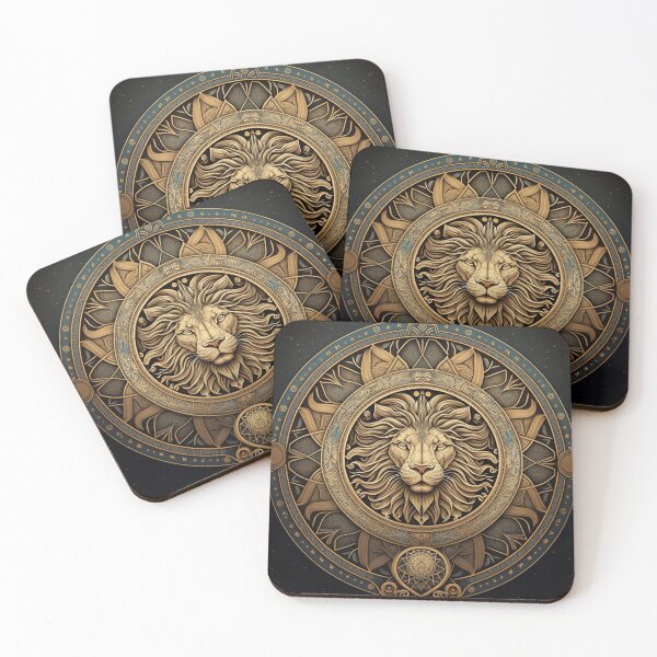 Item preview, zodiac leo mandala art designed and sold by elangkarosingo.