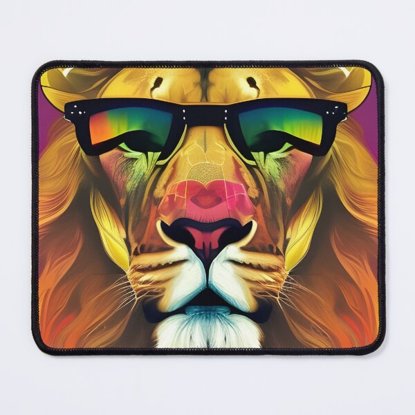 Item preview, Lion wearing sunglasses designed and sold by Planetporridge.