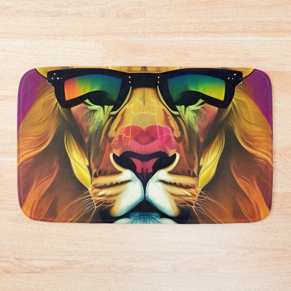 Item preview, Lion wearing sunglasses designed and sold by Planetporridge.