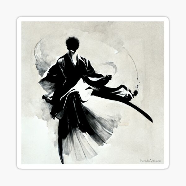 White Crane Warrior Sticker