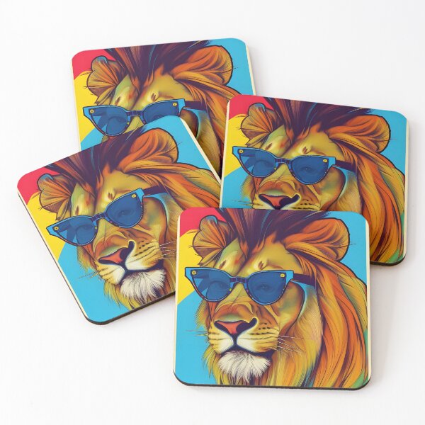 Item preview, Lion with sunglasses on designed and sold by Planetporridge.