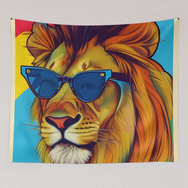 Item preview, Lion with sunglasses on designed and sold by Planetporridge.