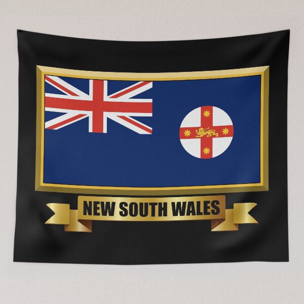 Item preview, NEW SOUTH WALES Flag Gifts, Masks, Stickers & Products (N) designed and sold by mpodger.
