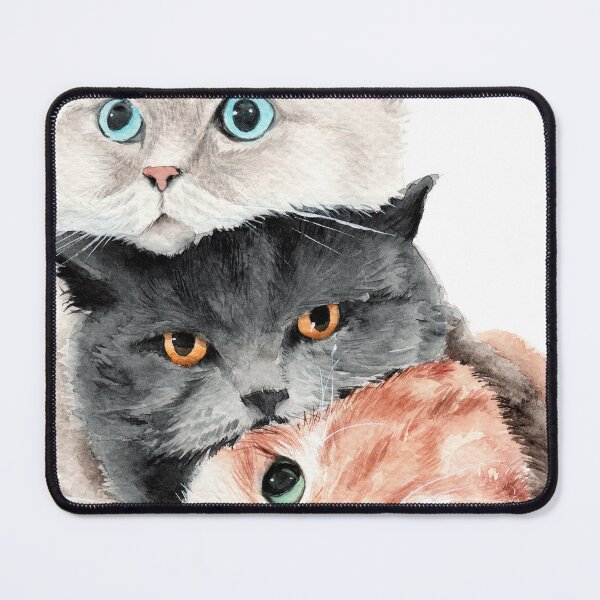 Item preview, Three cute cats designed and sold by MaryWatercolor.