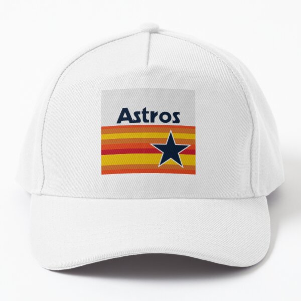 Vintage Retro Throwback Houston Astros Logo Orange & White Snapback Hat Cap  NEW