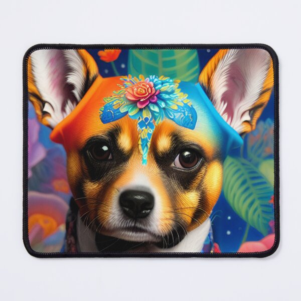 Item preview, Dog with Flower Portrait designed and sold by HenryMaster.